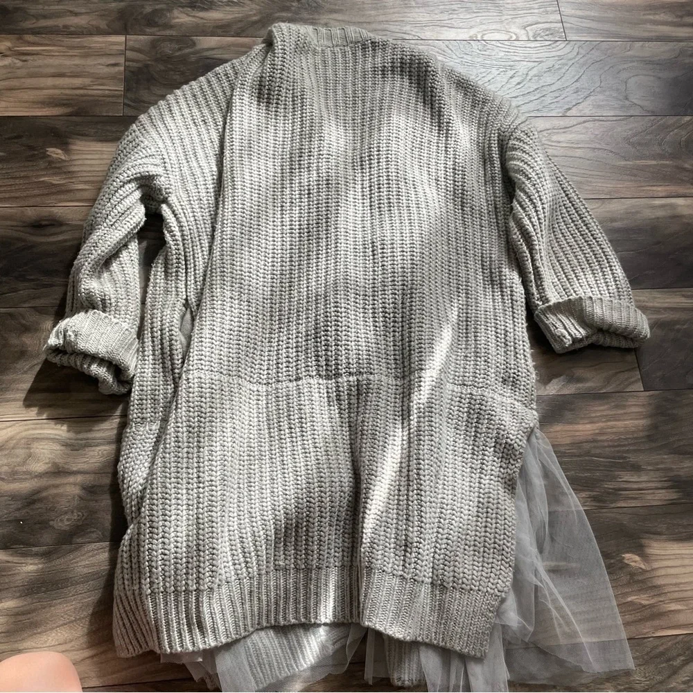 Antropologie Amadi grey knit cardigan size L - Picture 12 of 15